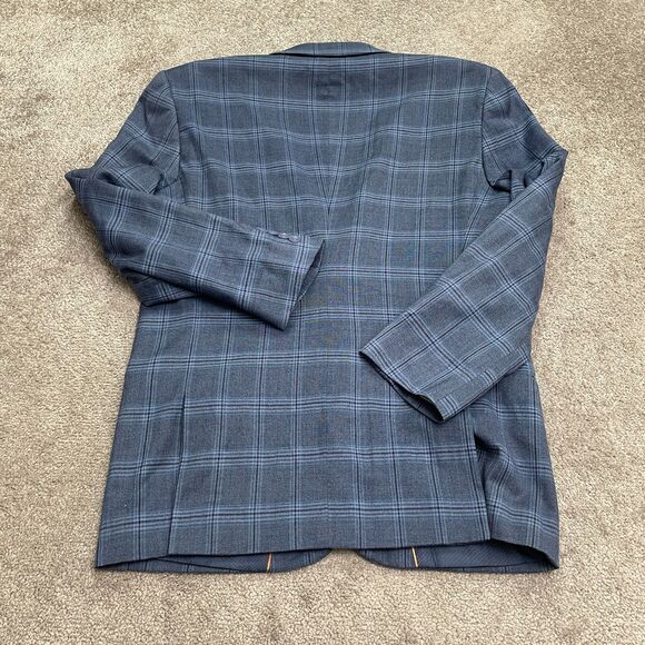 Bocaccio Uomo Suit Blazer Jacket Mens 40L Tartan Plaid Single Breasted Business - Picture 2 of 12